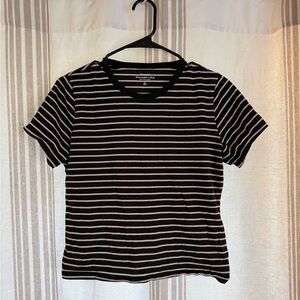 Abercrombie Black & White Striped Tee